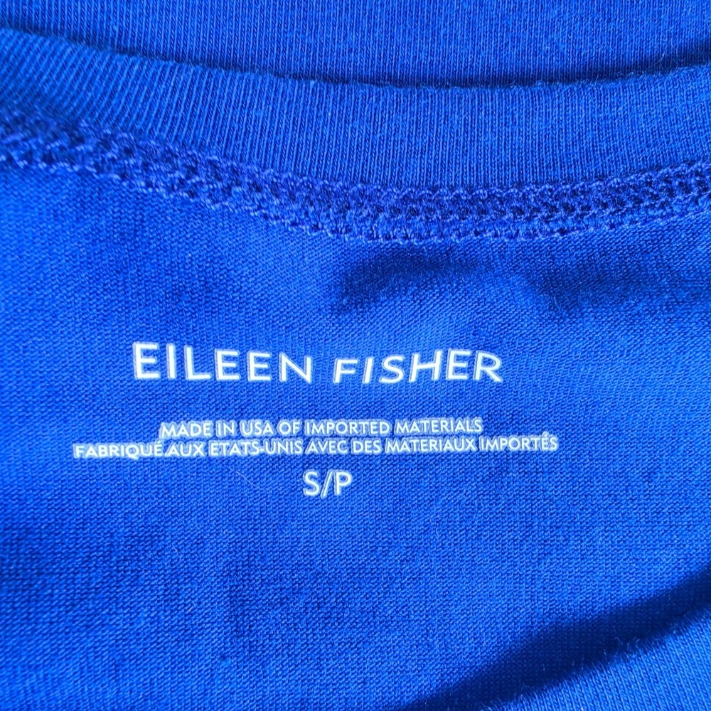 EILEEN FISHER stretch jersey shift t-shirt dress Blue Golf Preppy casual sporty - Picture 7 of 8